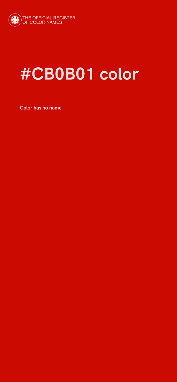 #CB0B01 color image