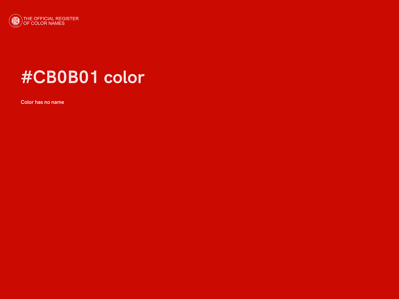 #CB0B01 color image