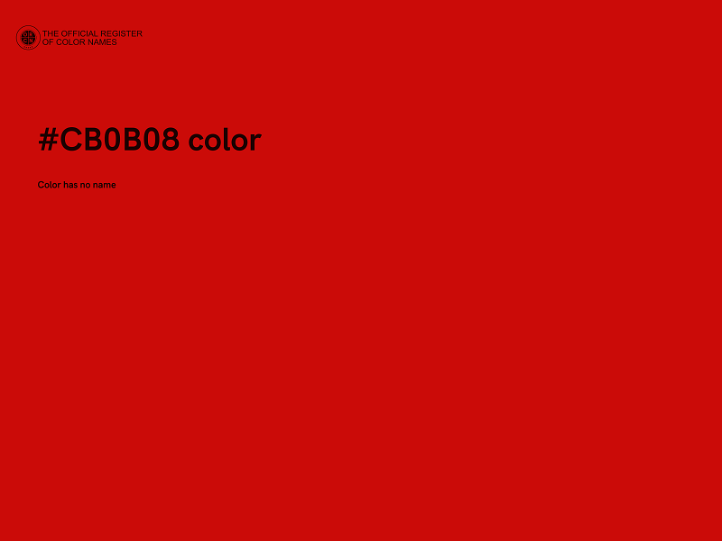 #CB0B08 color image