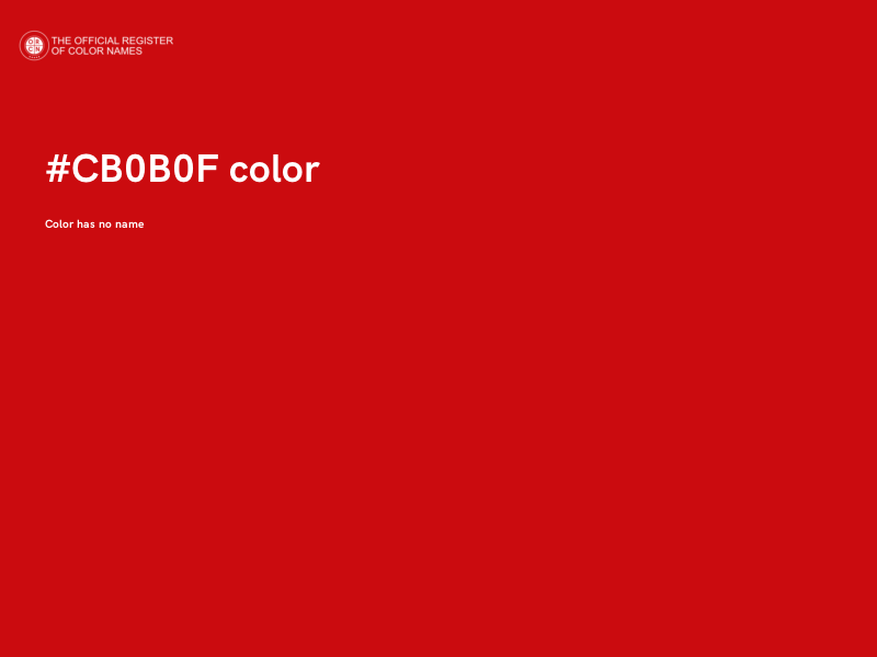 #CB0B0F color image