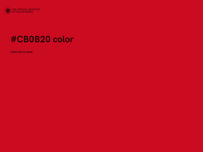 #CB0B20 color image