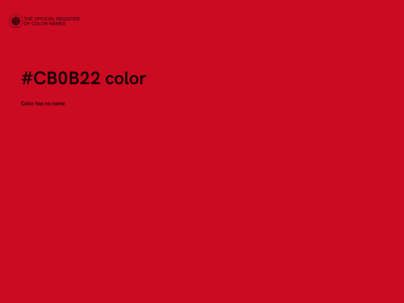 #CB0B22 color image