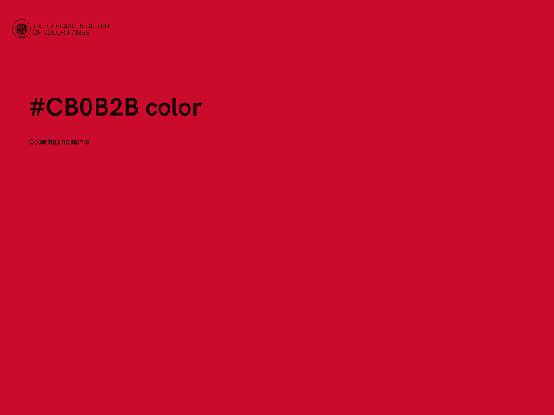 #CB0B2B color image