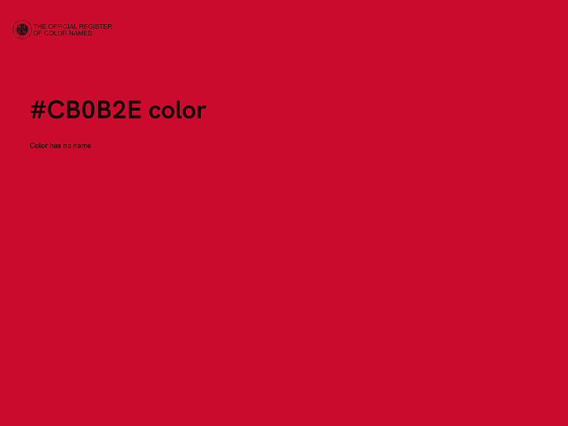 #CB0B2E color image