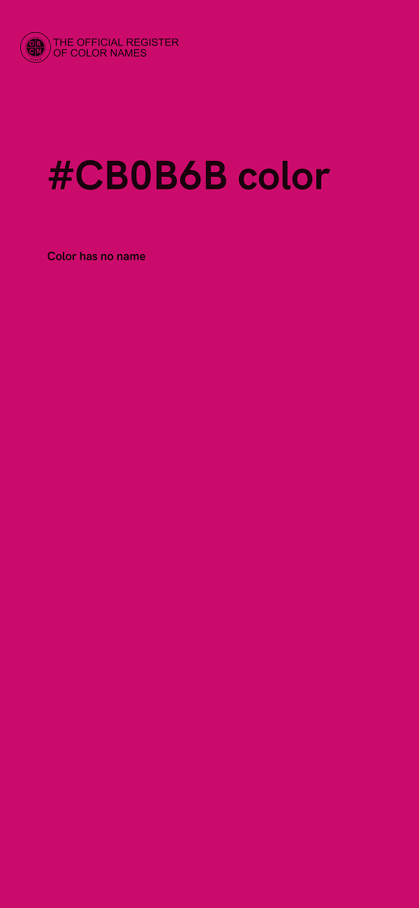 #CB0B6B color image