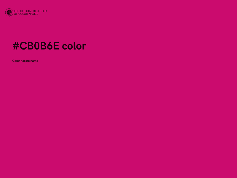 #CB0B6E color image