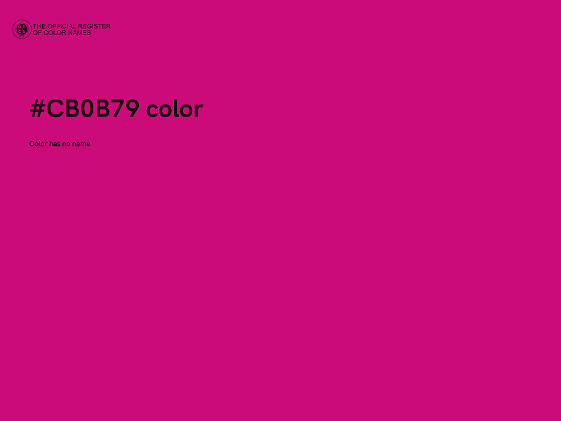 #CB0B79 color image