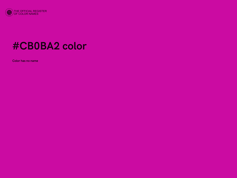 #CB0BA2 color image