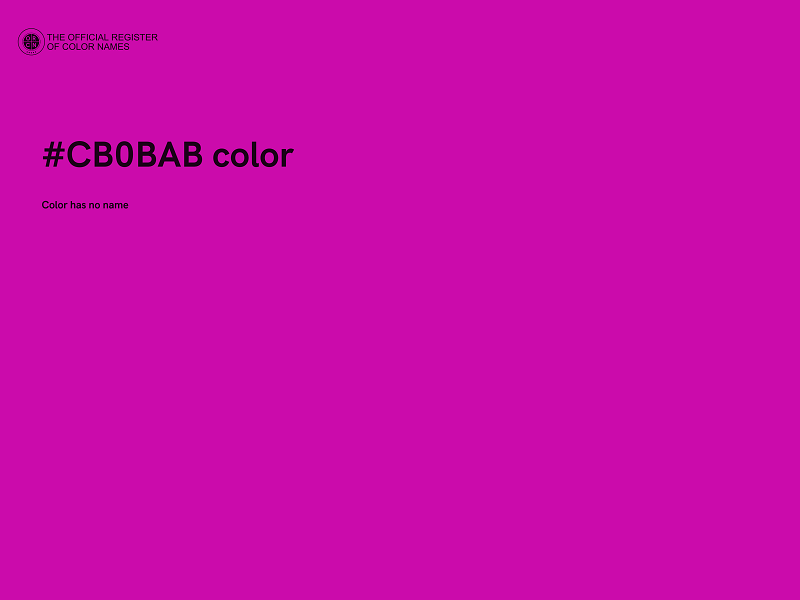 #CB0BAB color image