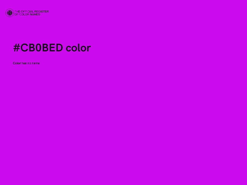 #CB0BED color image