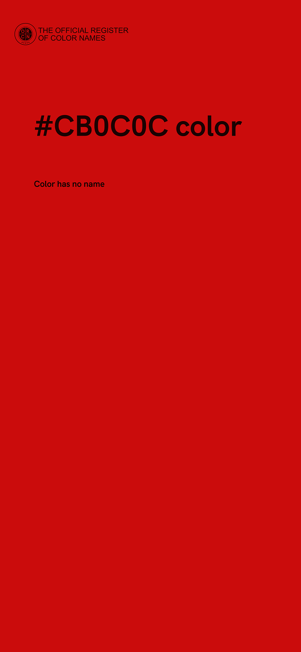 #CB0C0C color image