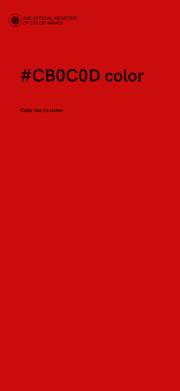 #CB0C0D color image