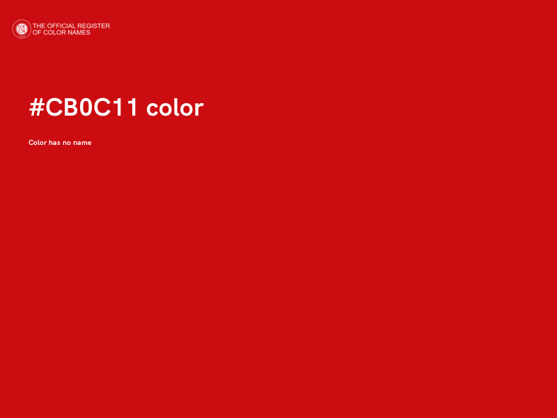 #CB0C11 color image