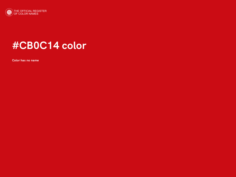 #CB0C14 color image
