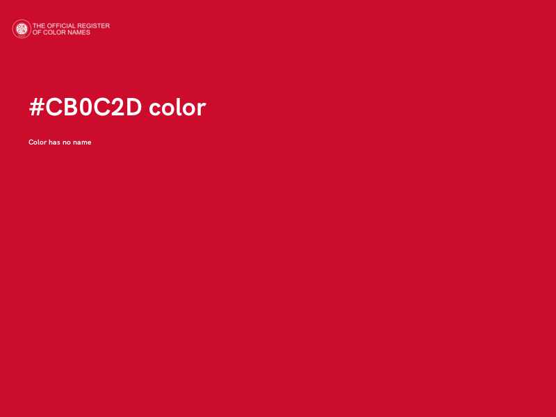#CB0C2D color image