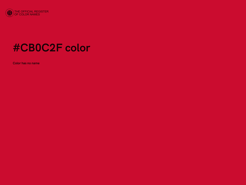 #CB0C2F color image