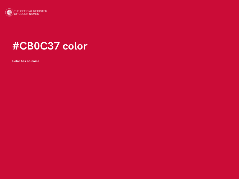 #CB0C37 color image