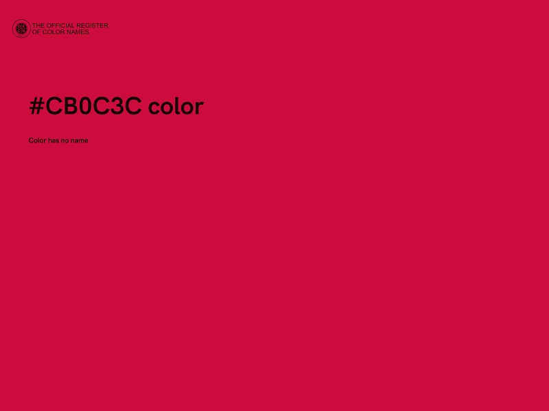 #CB0C3C color image