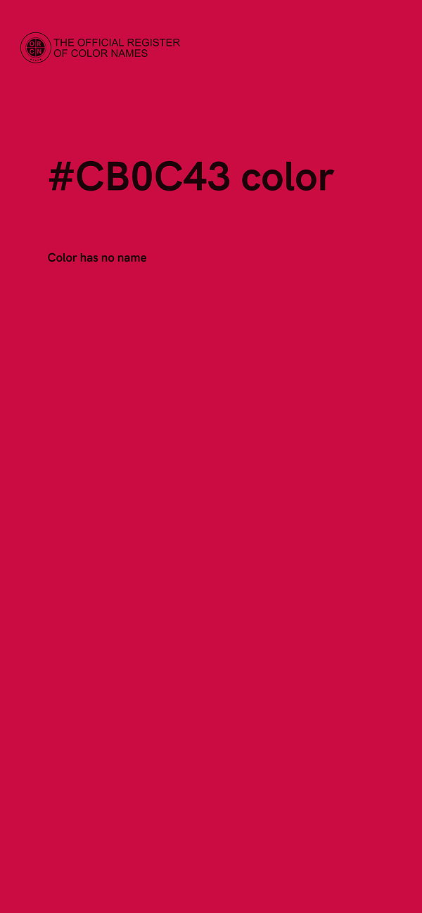 #CB0C43 color image