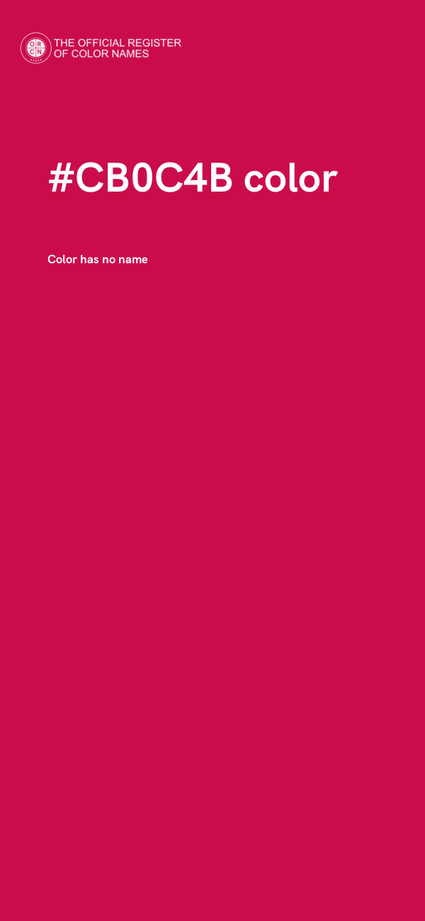 #CB0C4B color image