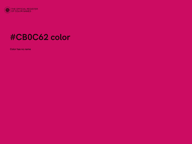 #CB0C62 color image