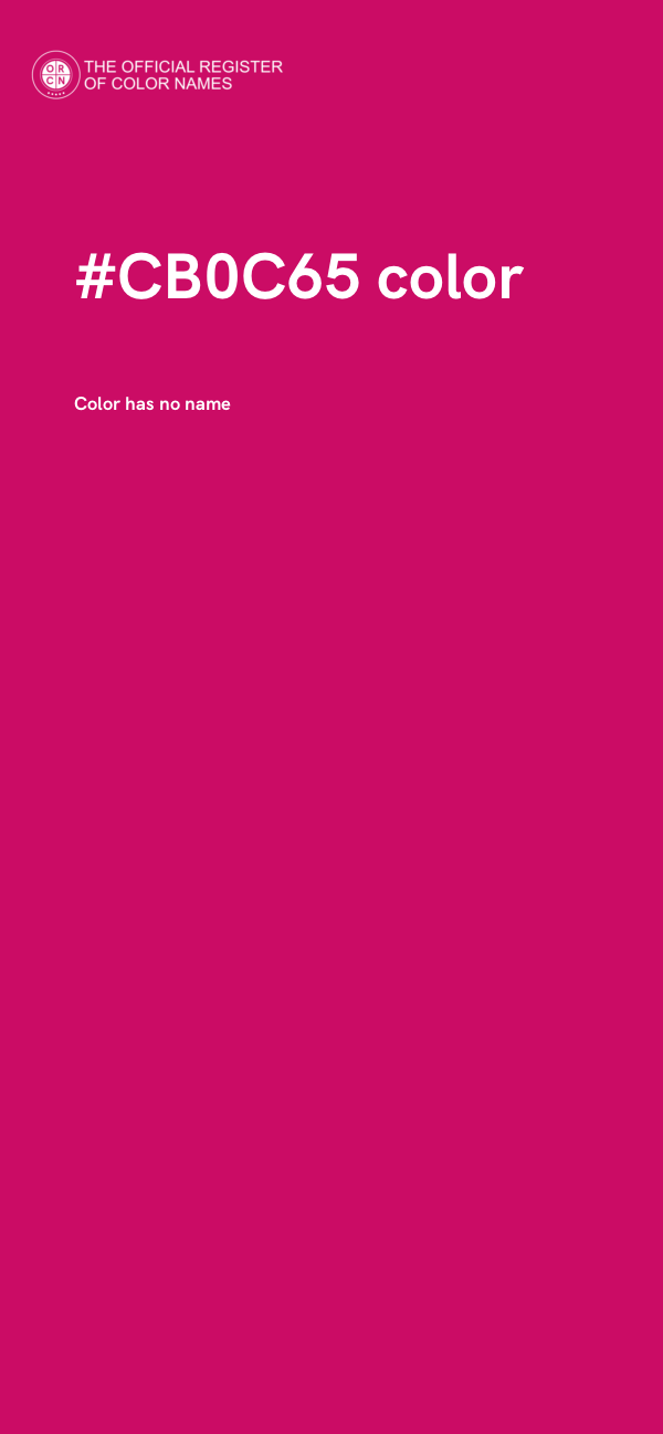 #CB0C65 color image