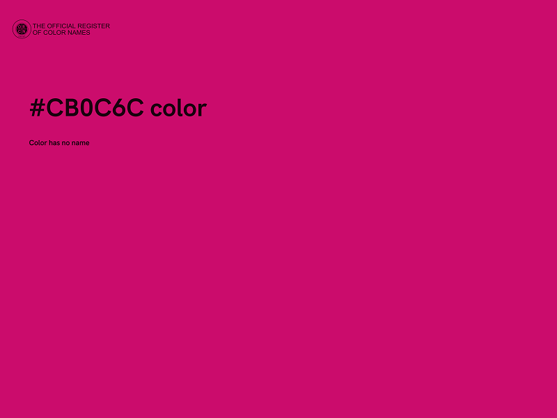 #CB0C6C color image