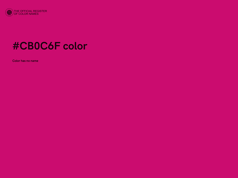 #CB0C6F color image