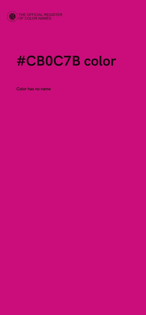 #CB0C7B color image