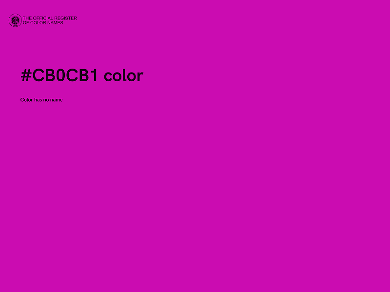 #CB0CB1 color image