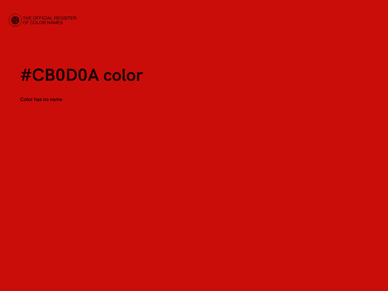 #CB0D0A color image