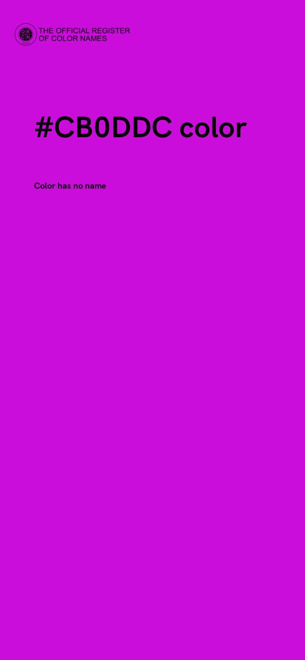 #CB0DDC color image