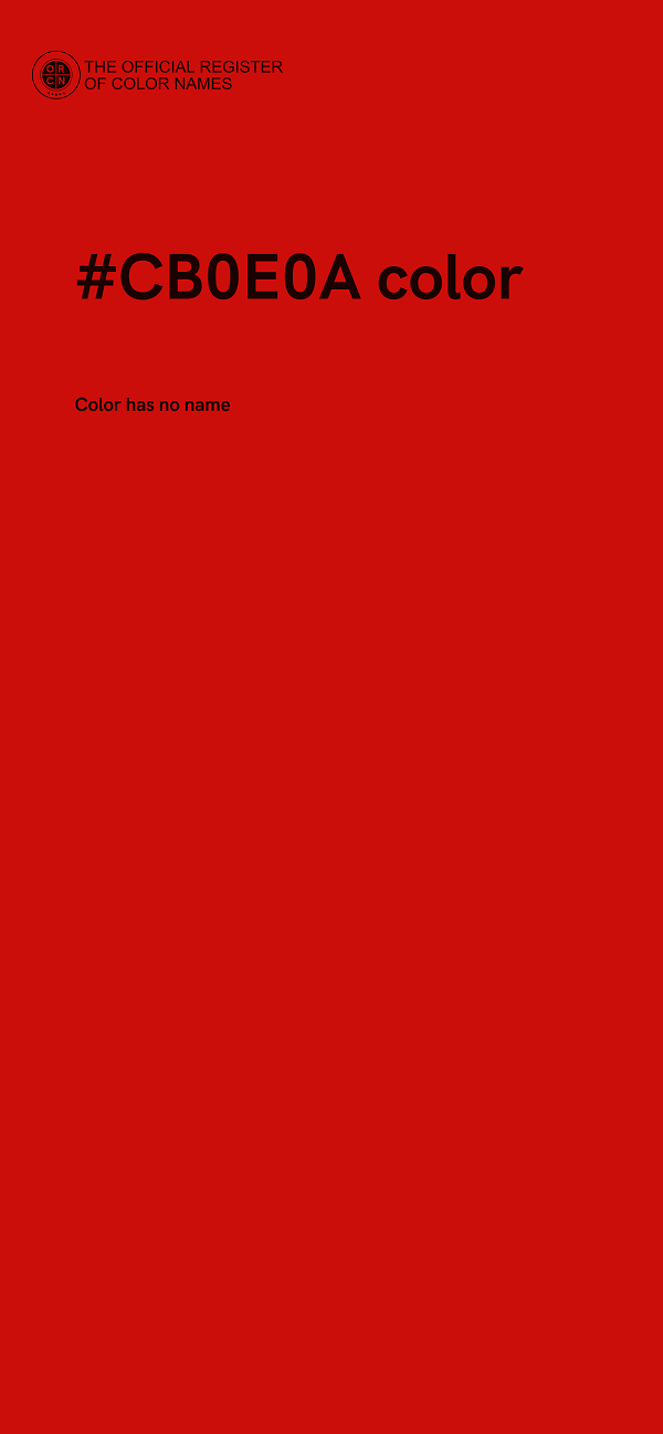 #CB0E0A color image