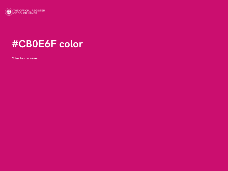 #CB0E6F color image