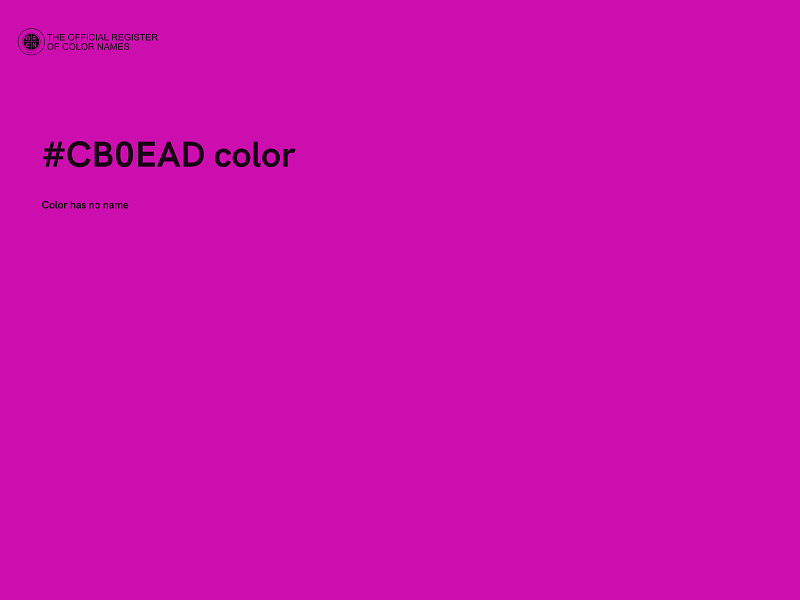 #CB0EAD color image