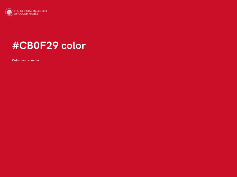 #CB0F29 color image