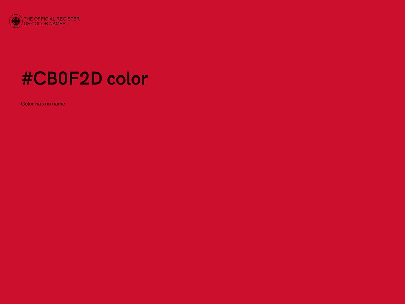 #CB0F2D color image