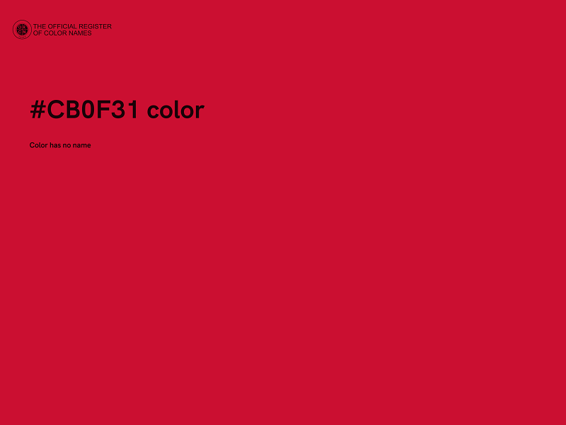 #CB0F31 color image