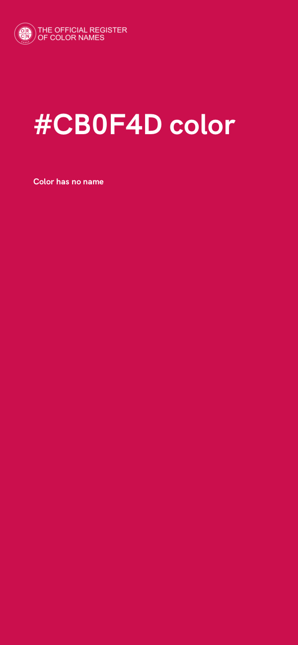 #CB0F4D color image