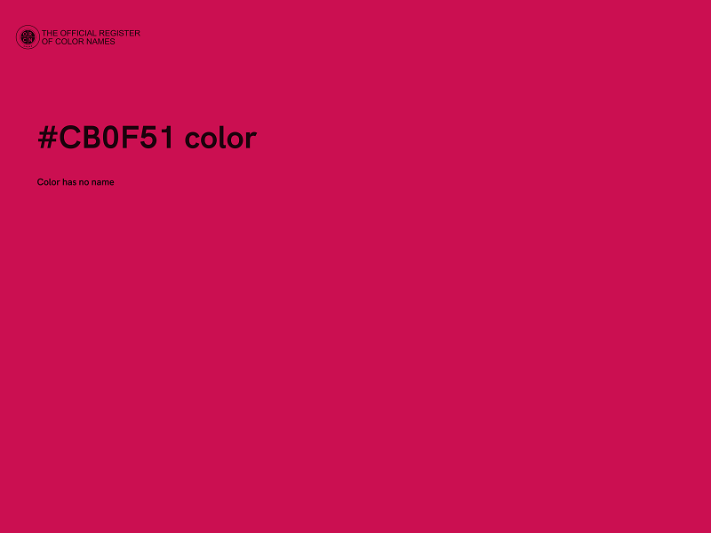 #CB0F51 color image