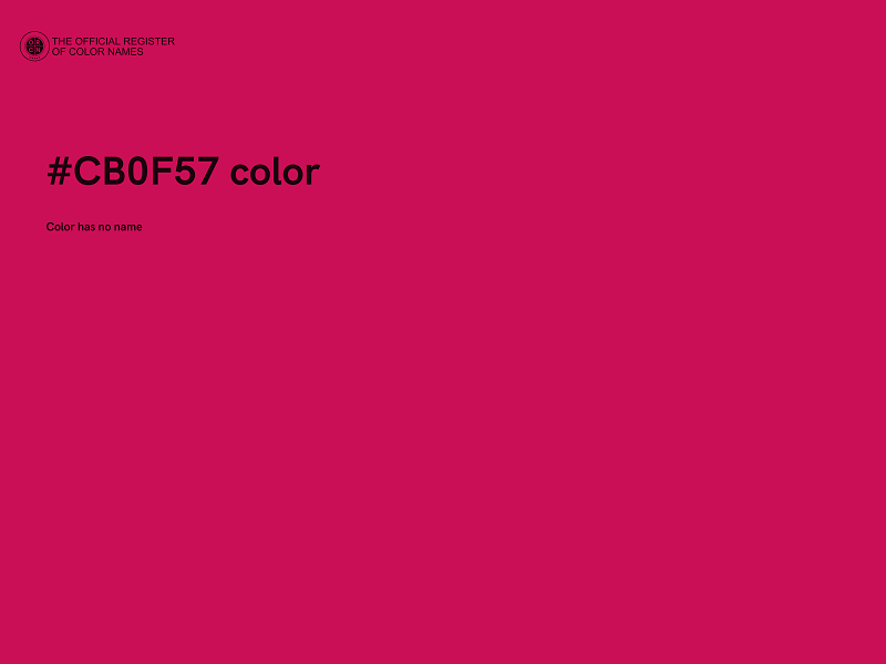 #CB0F57 color image