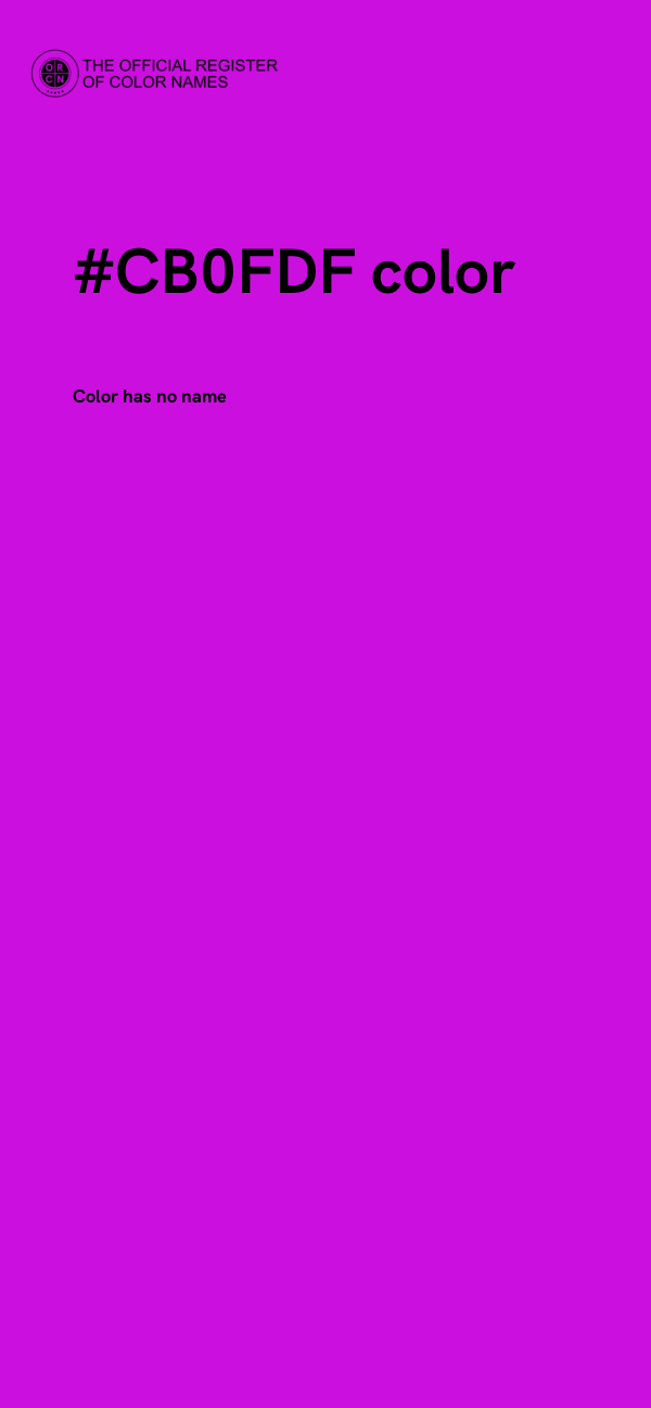 #CB0FDF color image
