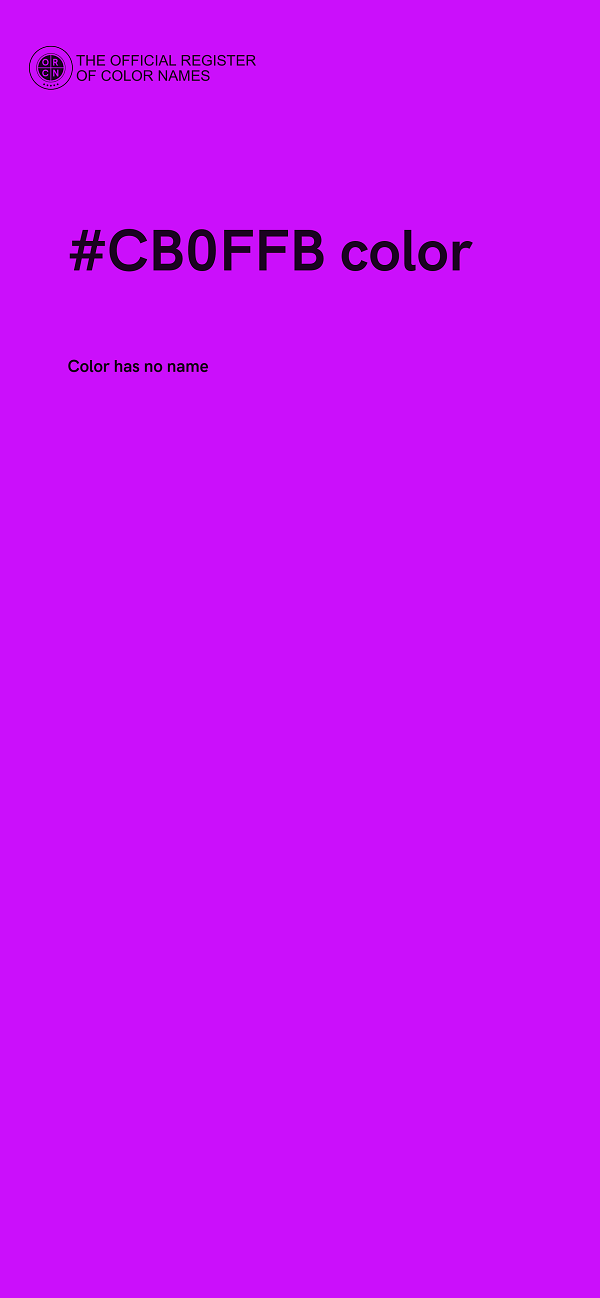 #CB0FFB color image