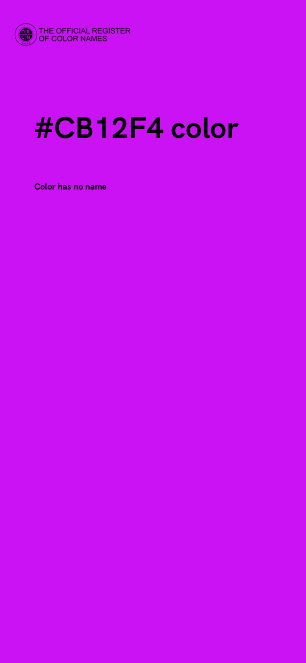 #CB12F4 color image