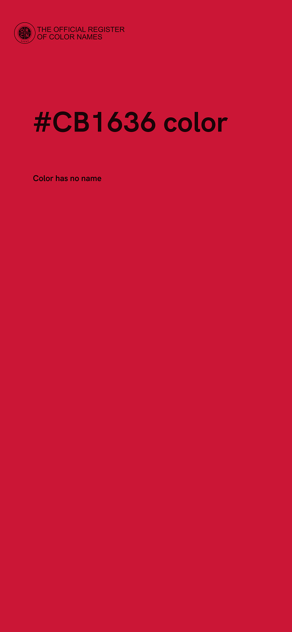 #CB1636 color image