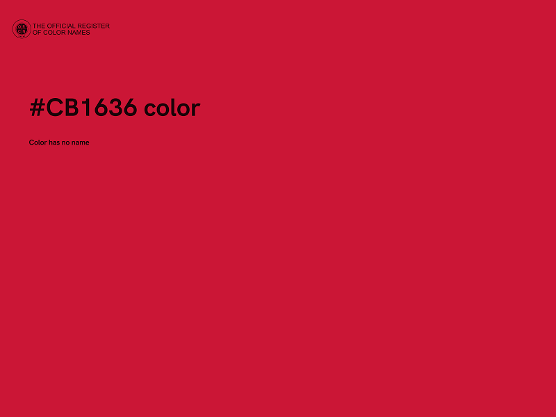 #CB1636 color image