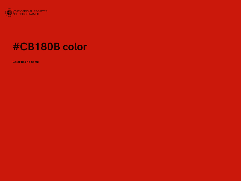 #CB180B color image