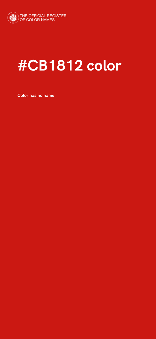 #CB1812 color image
