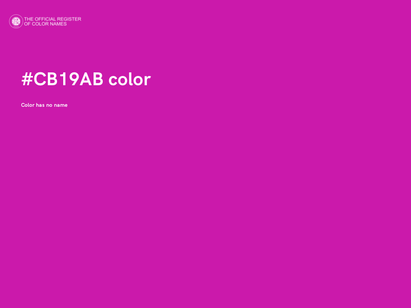 #CB19AB color image