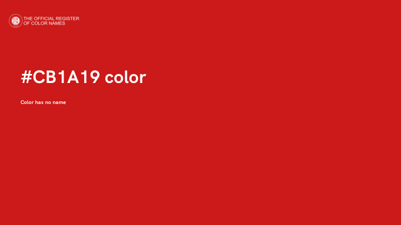 #CB1A19 color image